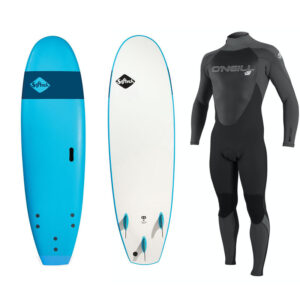 surfboard & wetsuit