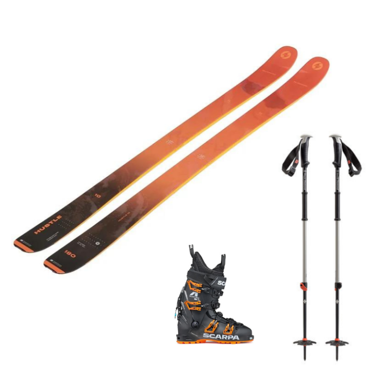 Alpine Demo Ski Package includes boots, poles, skins Gearo